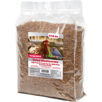 Hungrybird Dried Mealworms, 17.6 oz