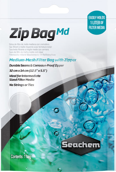 Seachem Zip Bag Medium Mesh, 12.5x5.5 in - Filter Inserts