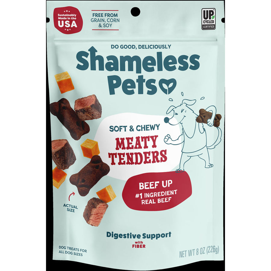 Shameless Dog Meaty Tenders, Beef, 8 oz - Soft Treats
