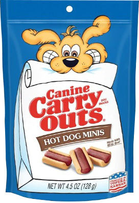 Canine Carry Outs Hot Dog Minis Dog Treats, Beef, 4.5 oz - Soft Treats