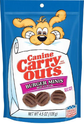 Canine Carry Outs Burger Minis Dog Treats, Beef, 4.5 oz - Soft Treats