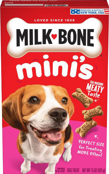 Milk-Bone Original Dog Biscuits, Plain, Mini-15 oz - Edible Bones & Biscuits