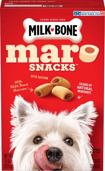 Milk-Bone Marosnacks Dog Treats with Bone Marrow, Bone Marrow, sm-15 oz - Edible Bones & Biscuits