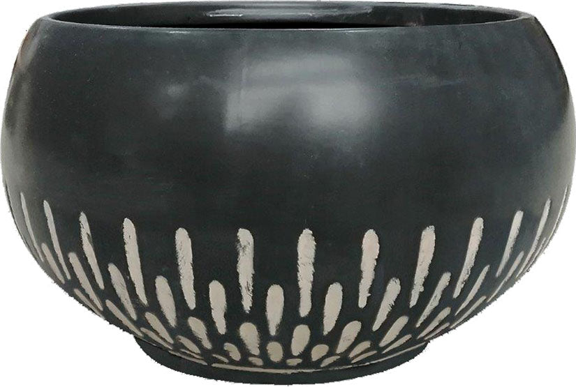 Southern Patio Ava Ceramic Planter, Brown, 12 in - Planters Decorative