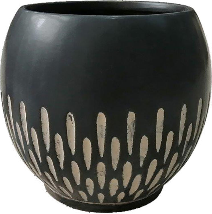Southern Patio Ava Ceramic Planter, Brown, 8 in - Planters Decorative