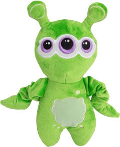 Snugarooz Venus the Alien w/3 Eyes Dog Toy, 11 in - Plush