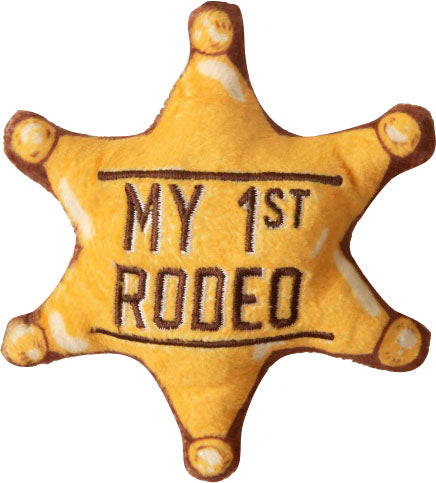 Snugarooz Sungarooz Baby 1st Rodeo Plush Dog Toy, Brown, 6 in