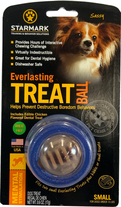 Starmark Everlasting USA Treat Ball, Blue, SM - Interactive