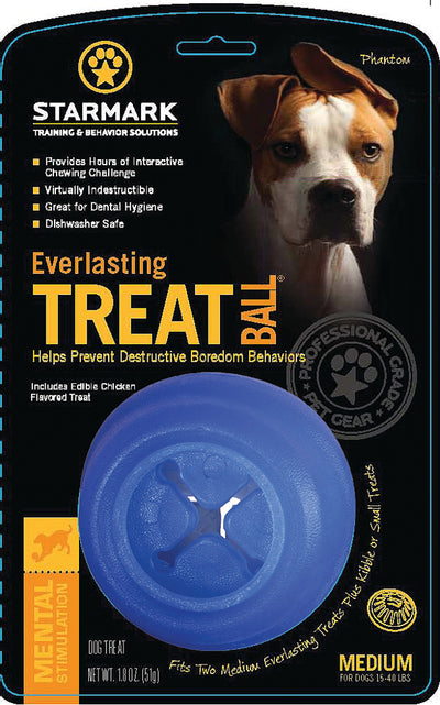 Starmark Everlasting USA Treat Ball, Blue, MD - Interactive