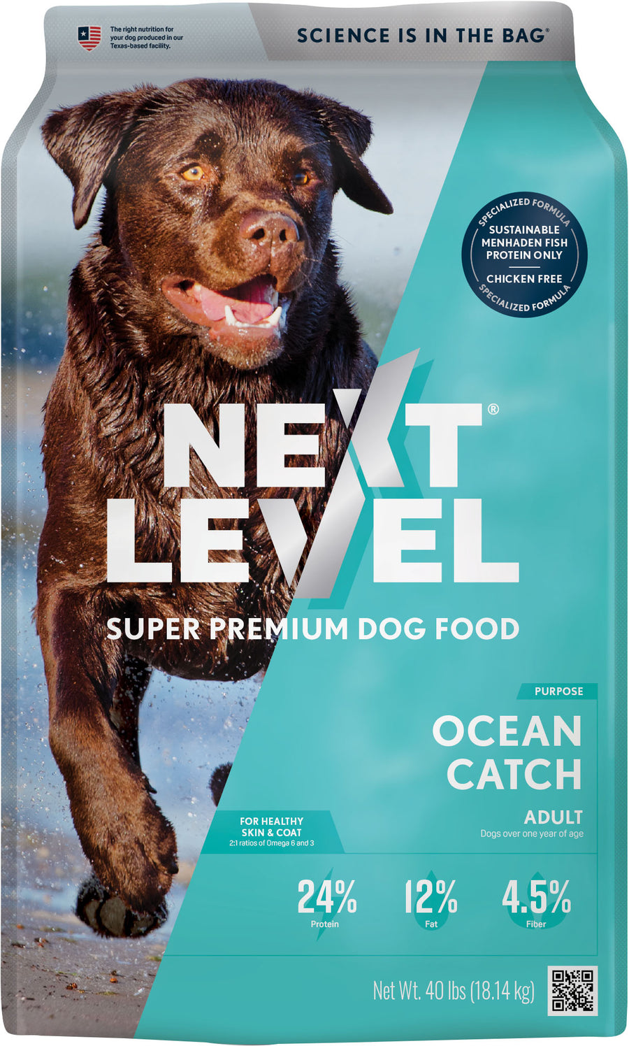 Next Level Ocean Fish Dog Food, Fish, 40 lb - Dry