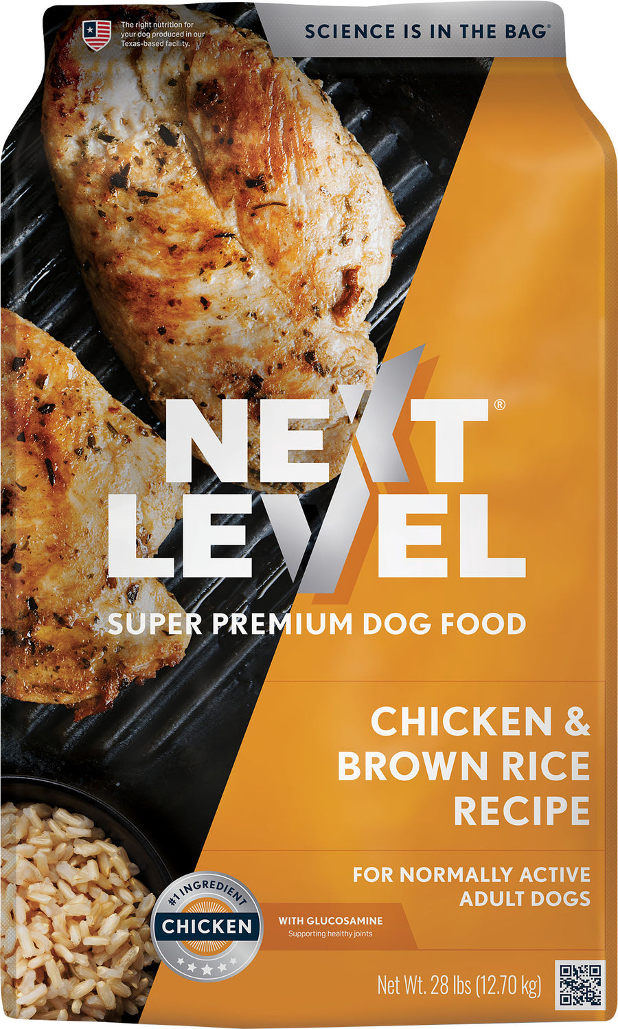 Next Level Normally Active Dog Food, Chicken/Brown Rice, 28 lb - Dry