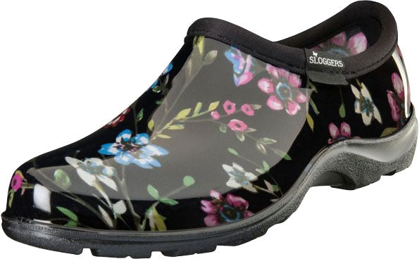 Sloggers Womens Waterproof Comfort Shoe, Ditsy Black, Sz 10 - Shoes