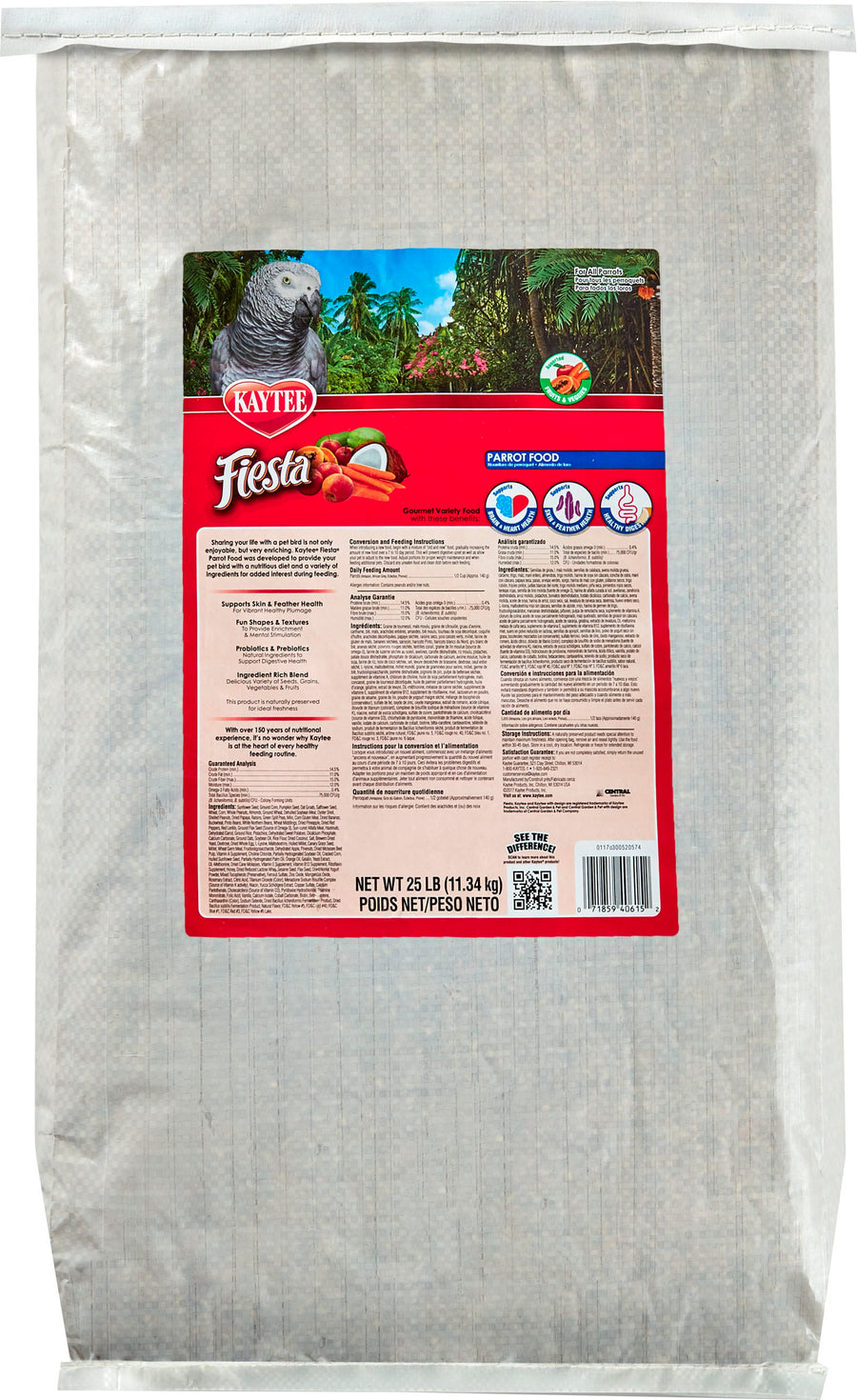 Kaytee Fiesta Parrot Food, 25 lb