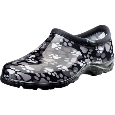 Sloggers Womens Waterproof Comfort Shoe, Paw Print Black, 6 - Shoes