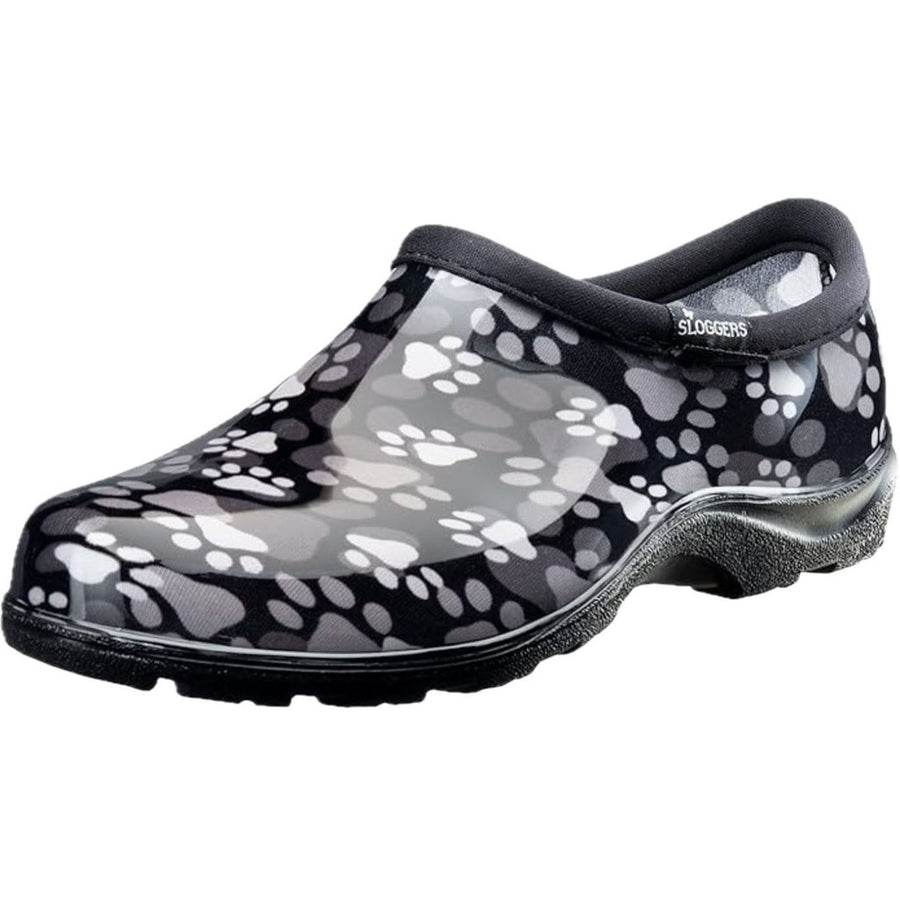 Sloggers Womens Waterproof Comfort Shoe, Paw Print Black, 10 - Shoes