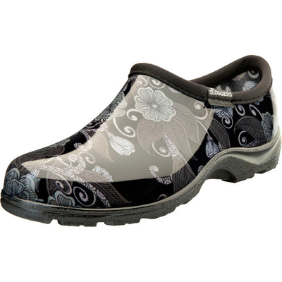 Sloggers Womens Waterproof Comfort Shoe, Floral Black, 7 - Shoes