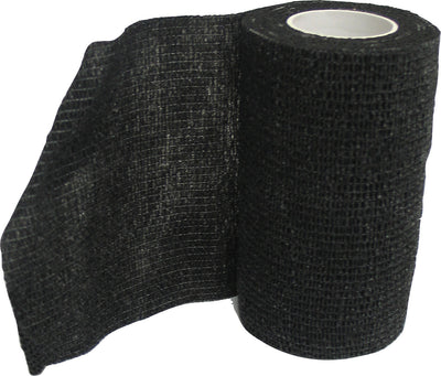 Asi Wrap-It-Up Bandage, Black, 4 in x 5 ft - Cohesive Bandages
