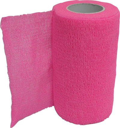 Asi Wrap-It-Up Bandage, Hot Pink, 4 in x 5 ft - Cohesive Bandages