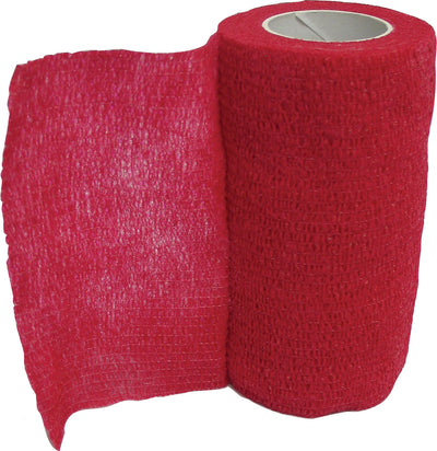 Asi Wrap-It-Up Bandage, Red, 4 in x 5 ft - Cohesive Bandages