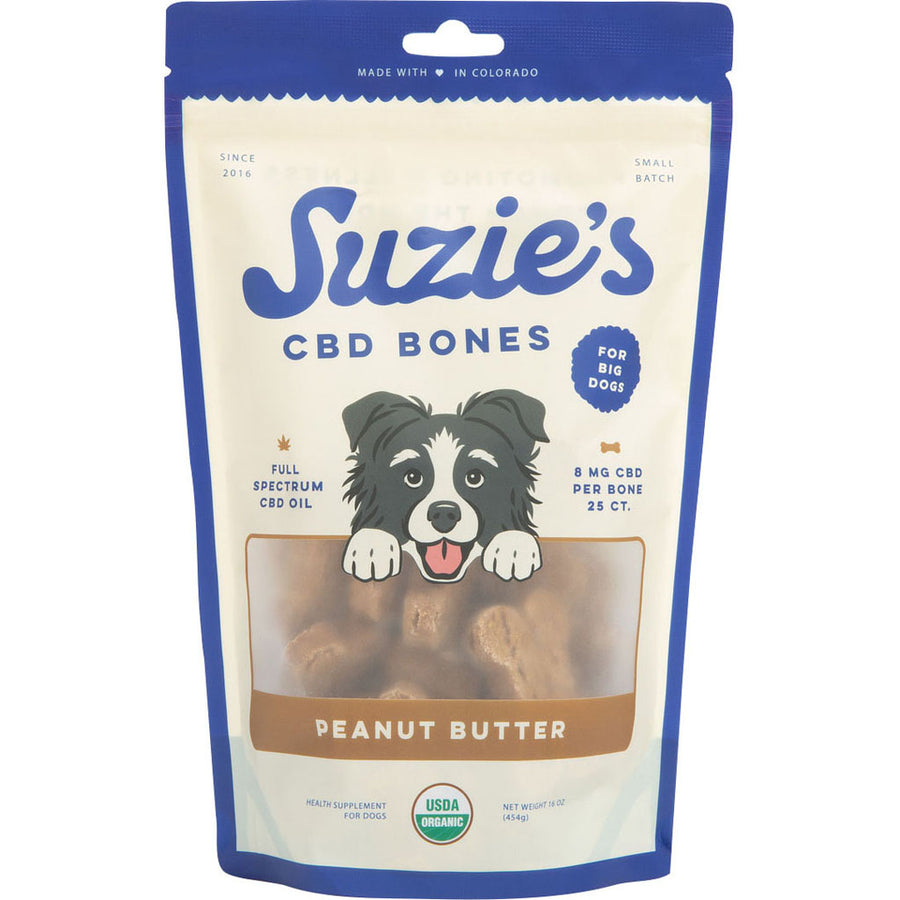 Suzie's Cbd Bones for Big Dogs, Peanut Butter, 16 oz-8 mg - Anxiety Relief