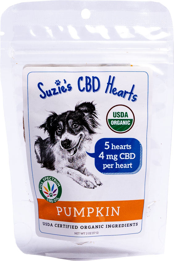 Suzie's Cbd Hearts for Dogs Trial Size, Pumpkin, 2 oz - Anxiety Relief