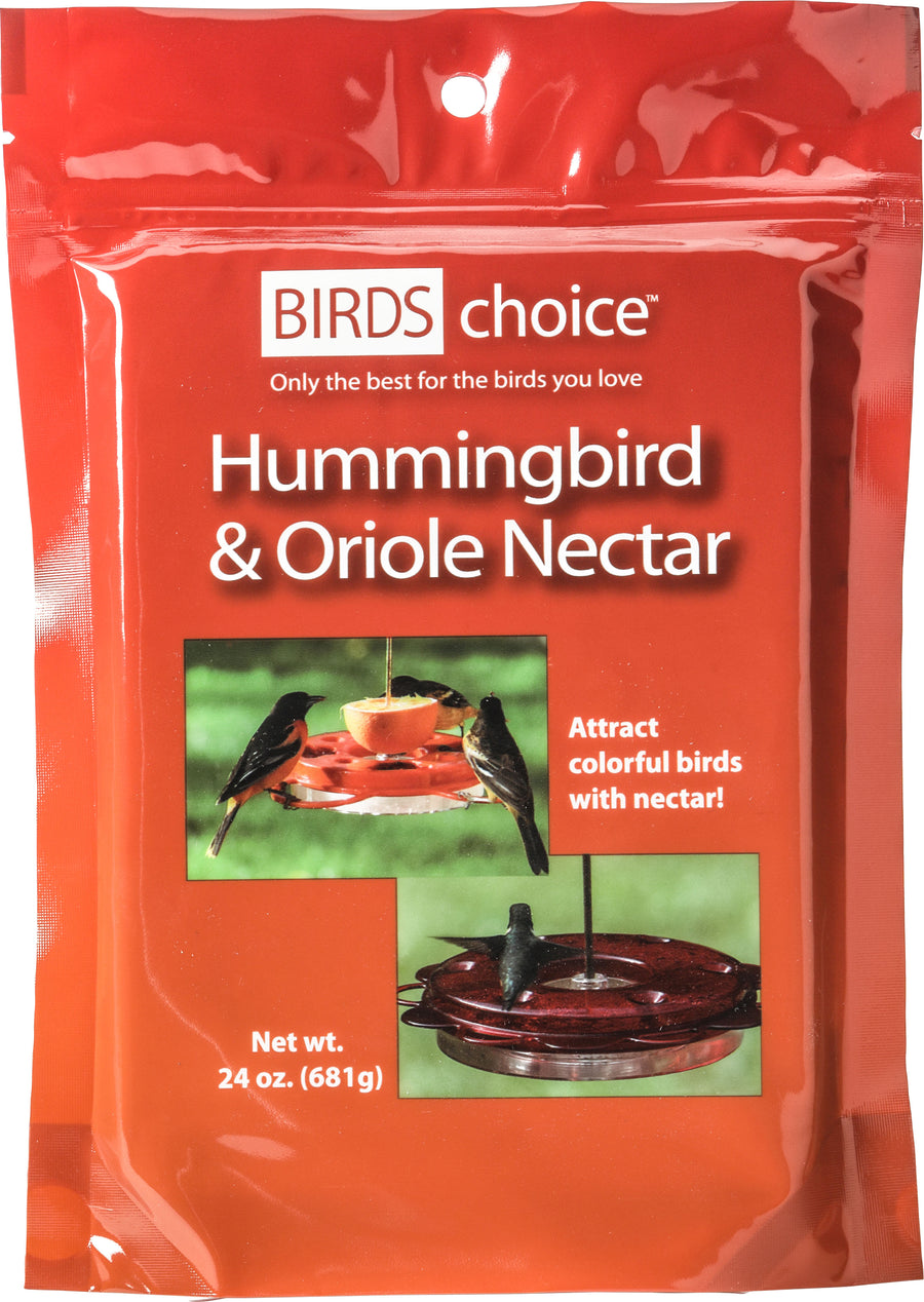 Bird's Choice Hummingbird and Oriole Nectar Pouch, 24 oz - Nectars