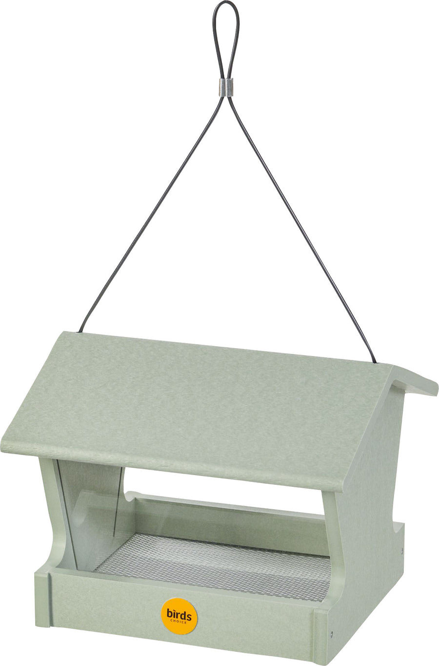 Bird's Choice Recycled Plastic Hopper Feeder, Sage, 3 lb Cap - Hopper Feeders Plastic