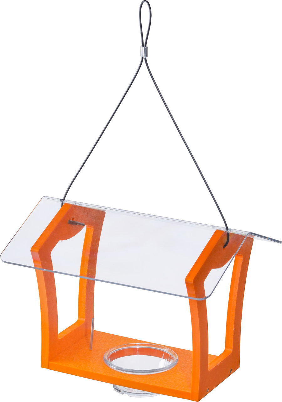 Bird's Choice Recycled Plastic Oriole Feeder, Orange, 3.5 oz - Oriole Feeders
