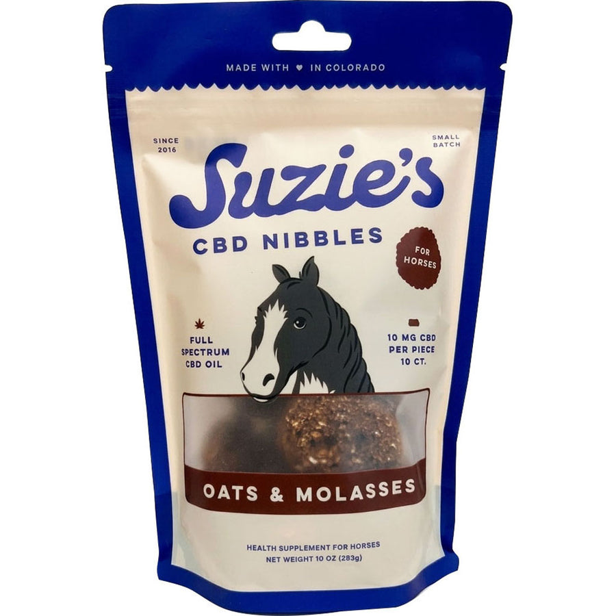 Suzie's Cbd Nibbles for Horses, Oats/Molasses, 30 oz-10 mg - Calming