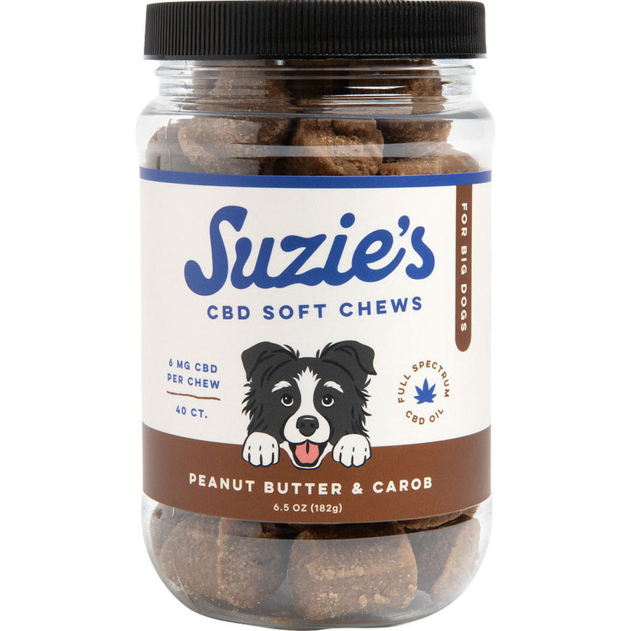 Suzie's Cbd Soft Chews for Big Dogs, Pb/Carob, 7.5 oz-6 mg - Anxiety Relief