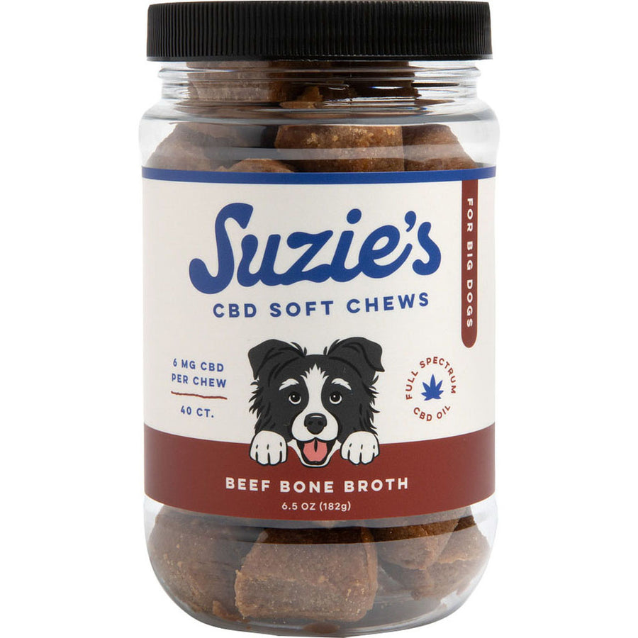 Suzie's Cbd Soft Chews for Big Dogs, Beef, 7.5 oz-6 mg - Anxiety Relief