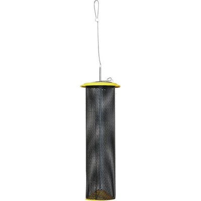 Bird's Choice Finch Mesh Tube Feeder, Yellow, 1.5 lb Cap - Magnum/Mesh Feeders