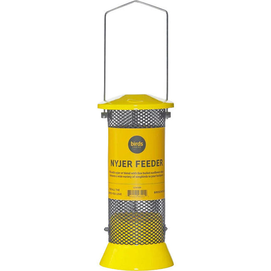 Bird's Choice Economy Nyjer Seed Feeder, Yellow, 10 in - 2 Cup - Tube Type Feeders Mixed Seed