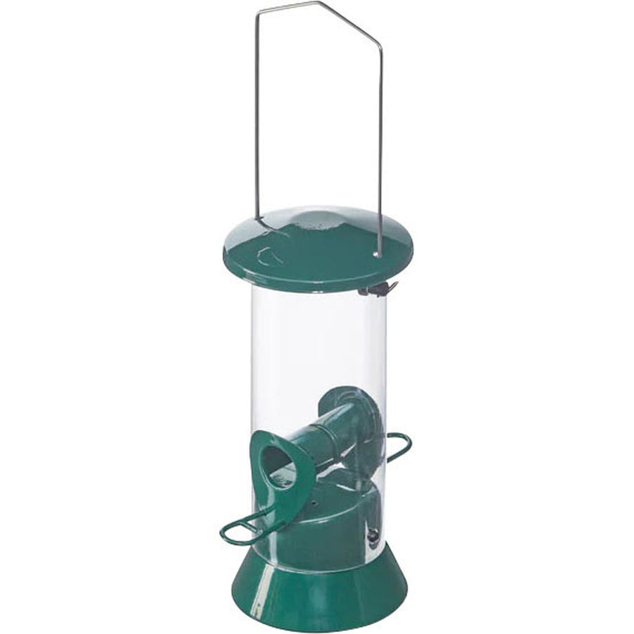 Bird's Choice Economy 2-Port Tube Bird Feeder, Green, 10 in - 2 Cup - Tube Type Feeders Thistle