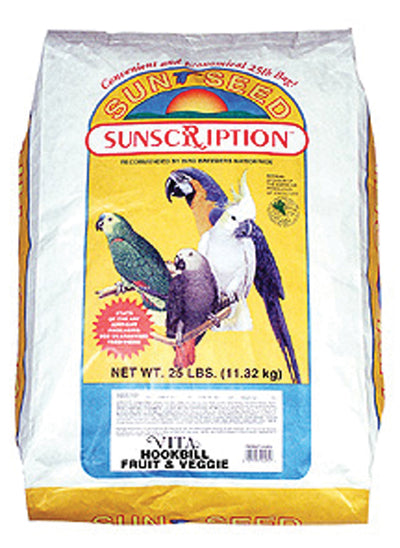 Sunseed Vita Hookbill Food, Fruit/Vegetable, 25 lb - Parrot