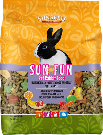 Sunseed Sun Fun Pet Rabbit Food, 3.5 lb
