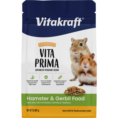 Sunseed Vita Prima Hamster & Gerbil Food, 2 lb - Hamster/Gerbil