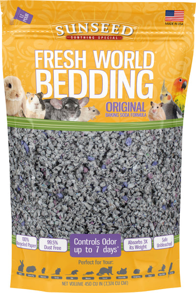 Sunseed Fresh World Bedding Original Baking Soda Formula, Gray, 450 Ci - Specialty