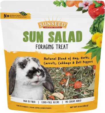 Sunseed Sun Salad Foraging Treat Rabbit, 10 oz - Hay
