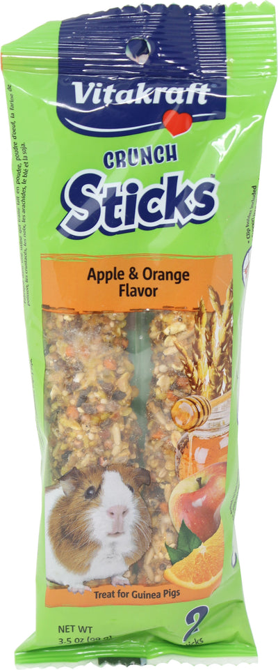 Vitakraft Crunch Sticks Guinea Pig Treats, Apple/Orange, 3.5 oz