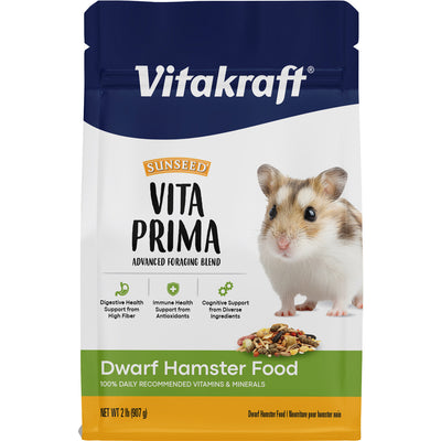 Sunseed Vita Prima Dwarf Hamster Food, 2 lb - Hamster/Gerbil