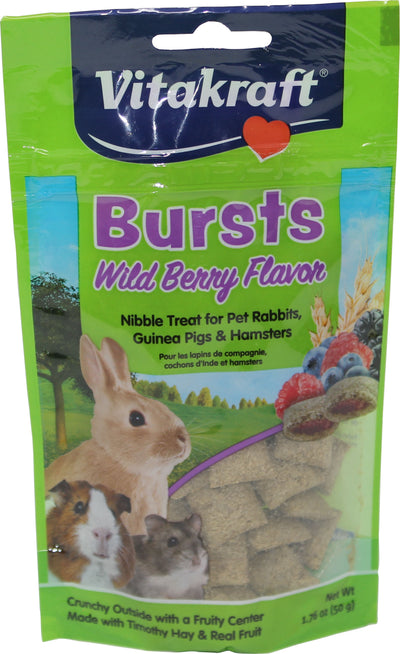 Vitakraft Bursts Small Animal Treats, Wildberry, 1.76 oz - Edibles