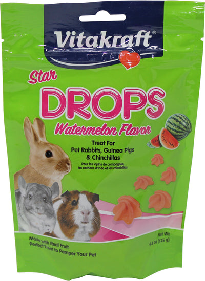 Vitakraft Star Drops Small Animal Treats, Watermelon, 4.75 oz - Edibles