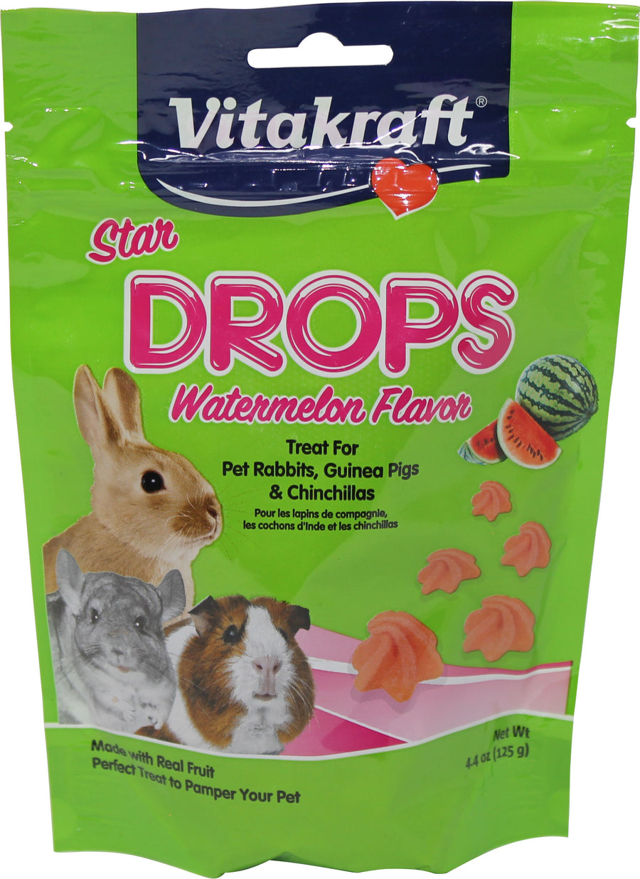 Vitakraft Star Drops Small Animal Treats, Watermelon, 4.75 oz - Edibles
