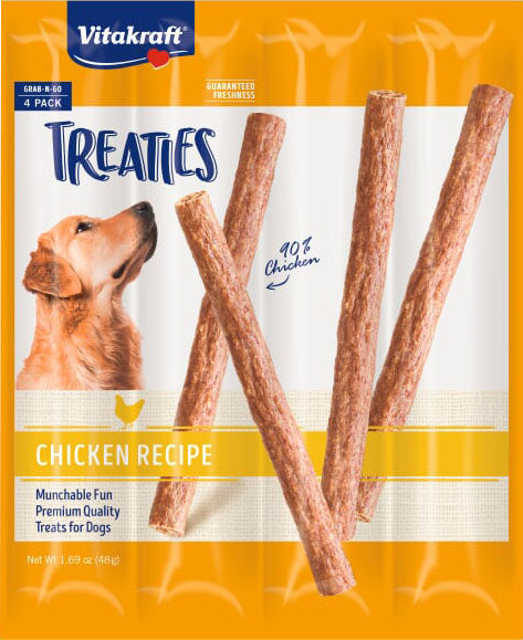 Vitakraft Treaties Dog Treats, Chicken, 4 pk - Long Lasting Chews