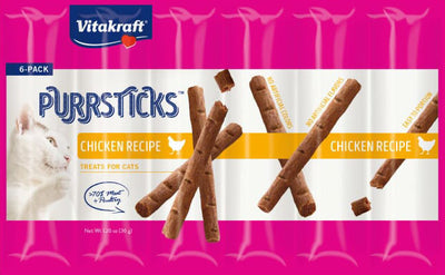 Vitakraft Purrsticks Cat Treats, Chicken, 6 pk - Edibles