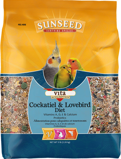 Sunseed Vita Cockatiel & Lovebird Food, 5 lb