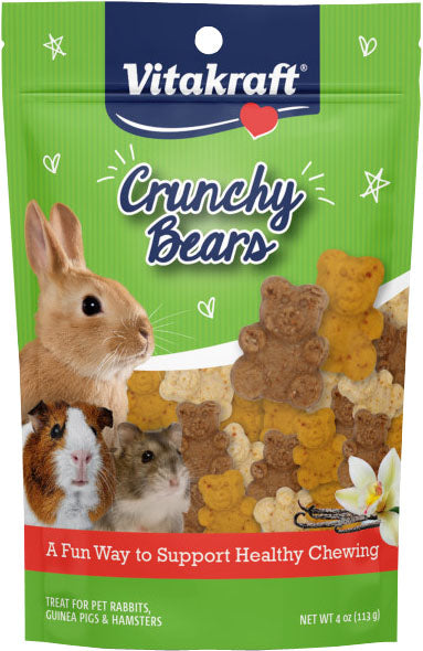 Vitakraft Crunchy Bears Small Animal Treats, 4 oz - Edibles