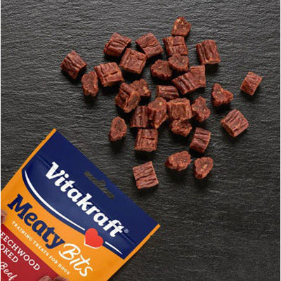 Vitakraft Meaty Bits Dog Treats, Beef, 2.2 oz - Soft Treats
