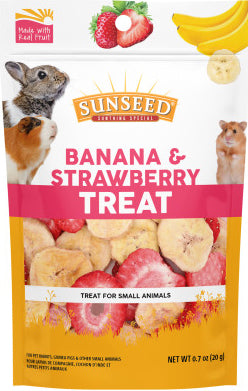 Sunseed Small Animal Treat, Banana/Strawberry, 0.7 oz - Edibles